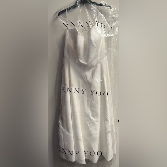 Jenny Yoo Carrie Dress Little White Dress Chic Strapless for Special Occasions - Picture 8 of 15